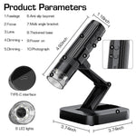 ZORBES® Digital USB Microscopes 50X-1000X Zoomable Microscopes for Phone 200W HD Pixels LED USB Microscopes with Upgrade Folding Arm Design Digital USB C Microscopes for Phone, iMac