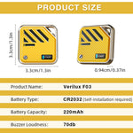 Verilux Air Bluetooth Tracker for Keys and Pets featuring 3.2x3.2x0.94 cm Loop Hole Design | Yellow