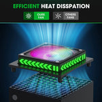 Verilux RGB Cooling Fan for Xbox Series X with 8 Color Light Effects and App Control | Low Noise Dust Screen System