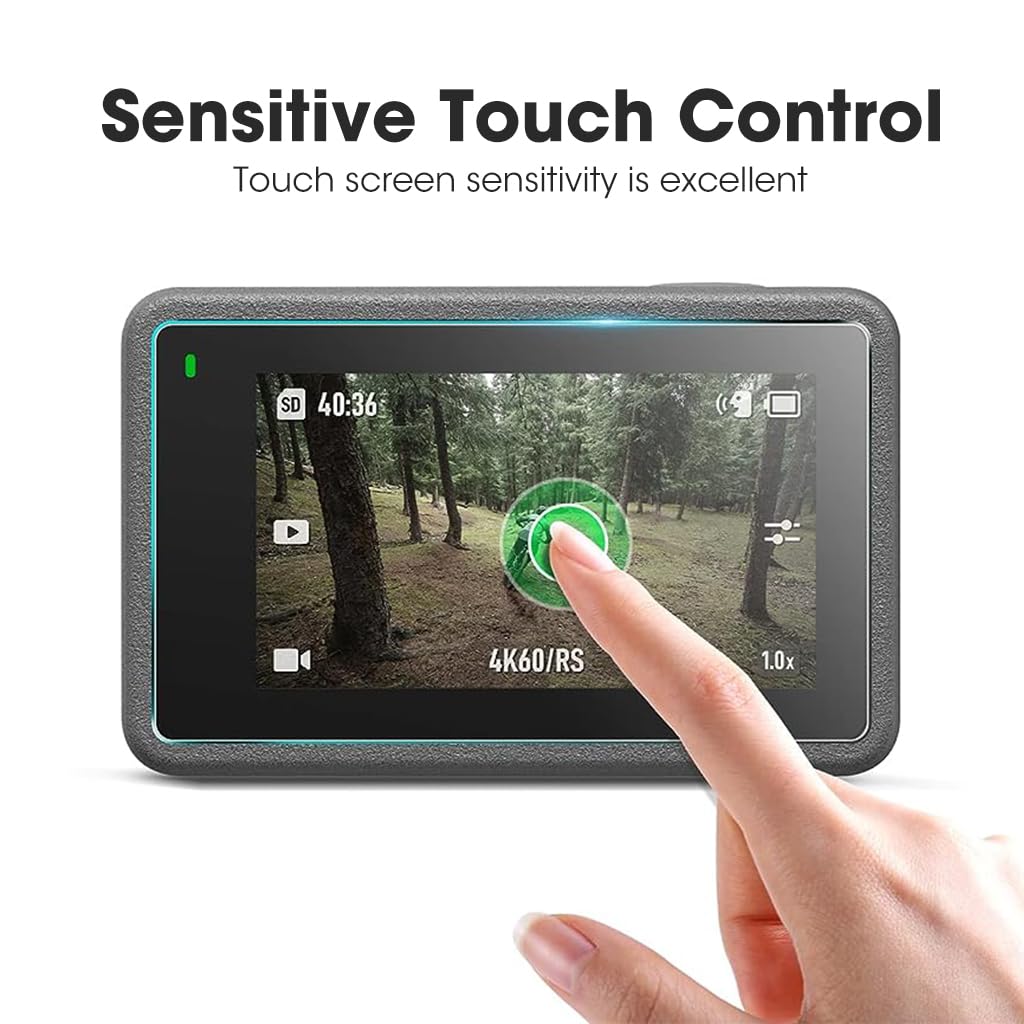 Verilux Screen Protector for DJI Osmo Action 3 with 9H Tempered Glass 0.3mm Shield | Set of 6