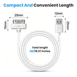 Verilux 1M USB Cable for 30-Pin Devices