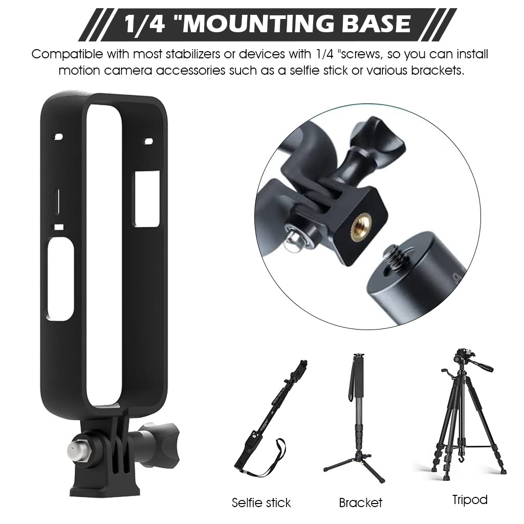 ZORBES® Protective Housing Case Mounting Bracket for Insta360 ONE X3 Action Camera Compatible with Tripod of 1/4" Screw Hole ONE X3 Camera Accessories