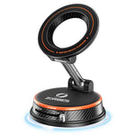 ZORBES® Car Phone Holder for Magsafe [108+LBS Strongest Suction & 3000gf Magnetic] Vacuum Magnetic Holders 360° Adjustable Car Phone Mount for iPhone & Android Orange