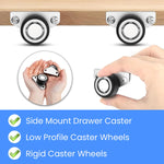 Serplex 4-Piece Side-Mount Caster Wheels
