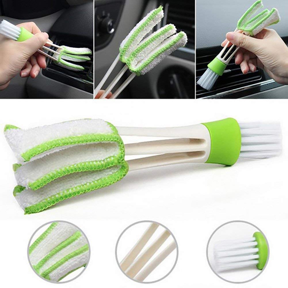 ZORBES® Black 6 pcs Auto Detailing Car Cleaning Brush Set with Soft Boar Hair,Car Cleaning Accessories for Cleaning Air Vents,Emblems,Leather,Wheels,Engine,Interior