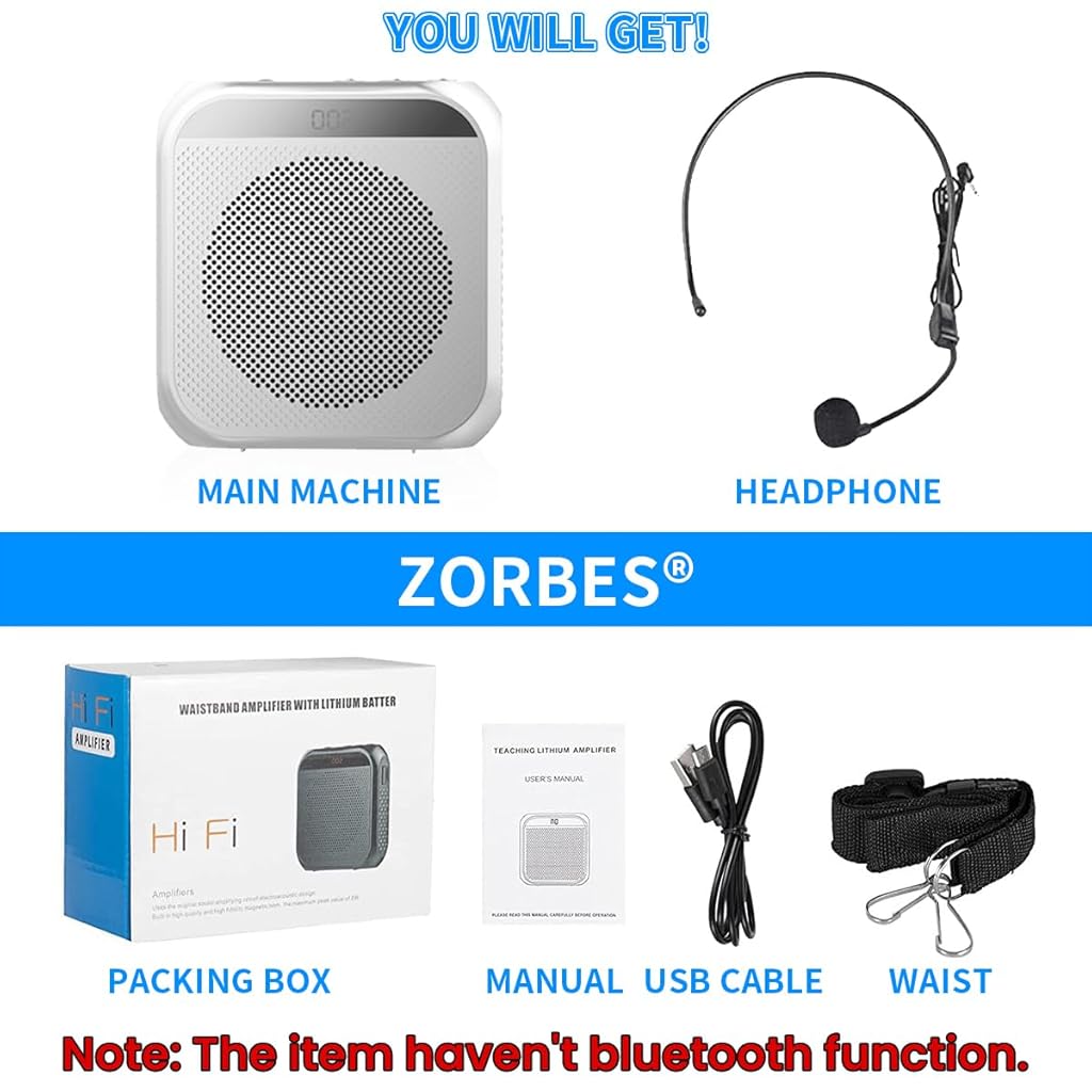 ZORBES® Voice Amplifier Microphone Headset Set