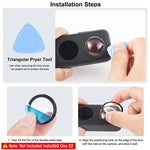 ZORBES® 2pcs HD PC Lens Protection for Insta360 One X2, Camera Lens Guards Protector Waterproof Lens Cover, Self Adhesive Scratch Resistant Lens Cover for Insta360 One X2, Not Include Insta360 One X2