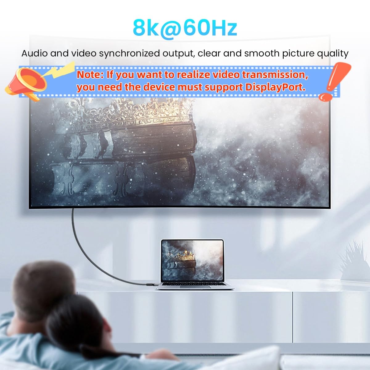 Verilux Type C to Type C Cable for Fast Charging with 240W Power and 40Gbps Transfer | 8K Display and Nylon Braided 4.9ft Design