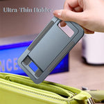 ZORBES® Cell Phone Stand, Folding Aluminum Mobile Phone Holder Bracket for Desk Portable Travel Holder Office Desk Accessories Compatible with iPhone/Samsung S22 S21 A53