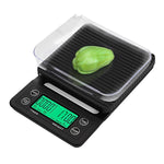 Verilux Digital Kitchen Scale for Coffee and Food with 3kg 0.1g Precision Sensor | Timer Function