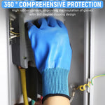Serplex® 1 Pair Electrical Insulated Gloves Full Palm Rubberization Design 1000V Resistance Non-slip Safe Electrical Gloves Multi Purpose Electrician Work Gloves for Men Women