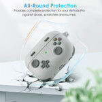 ZORBES® AirPod Pro 2 Case Cover, Game Player Design Case for Airpods Pro 2nd Generation/1st Generation (2023/2022/2019), Funny Soft Silicone Protective Cover Skin with Keychain for Men