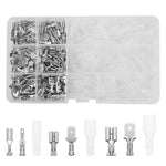 Serplex® 270Pcs Terminal Connectors Kit Assorted Sized Electrical Wire Connectors 2.8mm/4.8mm/6.3mm Paired Male & Female Spade Spade Connectors Wire Crimp Terminal Blocks with Insulating Sleeves