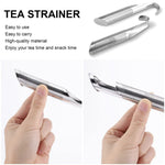 Zeitel® 2PCS Tea Infuser 304 Stainless Steel Tea Infuser Tea Strainer with Hook Tea Filter for Loose Tea, Chamomile, Green Tea Loose Leaves Fine Mesh Strainer for Teapots, Cups, Mugs