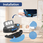 Verilux Vacuum Cleaner Accessories for ILIFE T10S with 11 Piece Set and Easy Installation | Includes Main Brush Side Brushes Filters Mop Cloth and Dust Bags