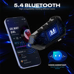 Verilux Bluetooth Helmet Headset for Motorcycles and Outdoor Sports featuring Noise Reduction Mic & LCD Display | IP65 Waterproof with 10 m Range