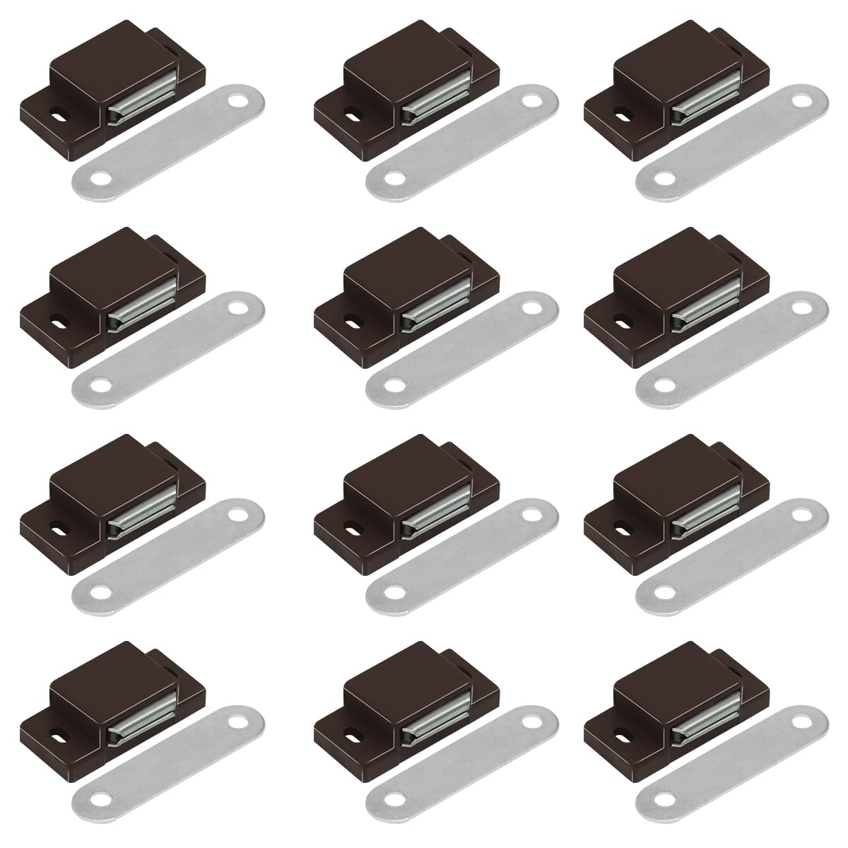 Serplex® 12Pcs Magnetic Door Catches for Cabinets and Closets, Strong Magnetic Door Latches for Cupboards, Drawers, and Furniture Doors