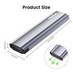 Verilux® M.2 NVME SSD Enclosure, Dual Protocol High-Speed 10Gbps USB-C 3.1 Gen 2 SSD Case, Aluminum Alloy, Support 2230 to 2280 Sizes with Cables for Laptops, PS4&Smartphones, Up to 2TB Capacity - M11
