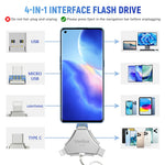 Verilux Pendrive 64 GB for iPhone and Android with 4 in 1 Type C Design | Frosted Metal Body