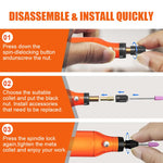 Verilux® Mini Cordless Rotary Tool, 5-Speed and USB Charging Rotary Tool Kit with Accessories & Carrying Case, Multi-Purpose 3.7V Polishing Tool for Sanding, Polishing, Drilling, Engraving, DIY Crafts