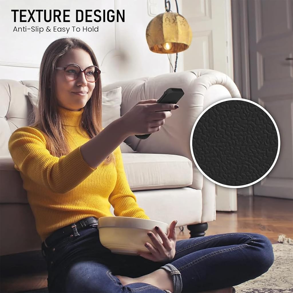 ZORBES® Silicone Case for Apple TV Remote Protective Silicone Skin Cover for 2021 Apple TV Siri Remote Creative Stand-up Silicone Cover for Apple TV 4K Remote, Compatible with AirTag
