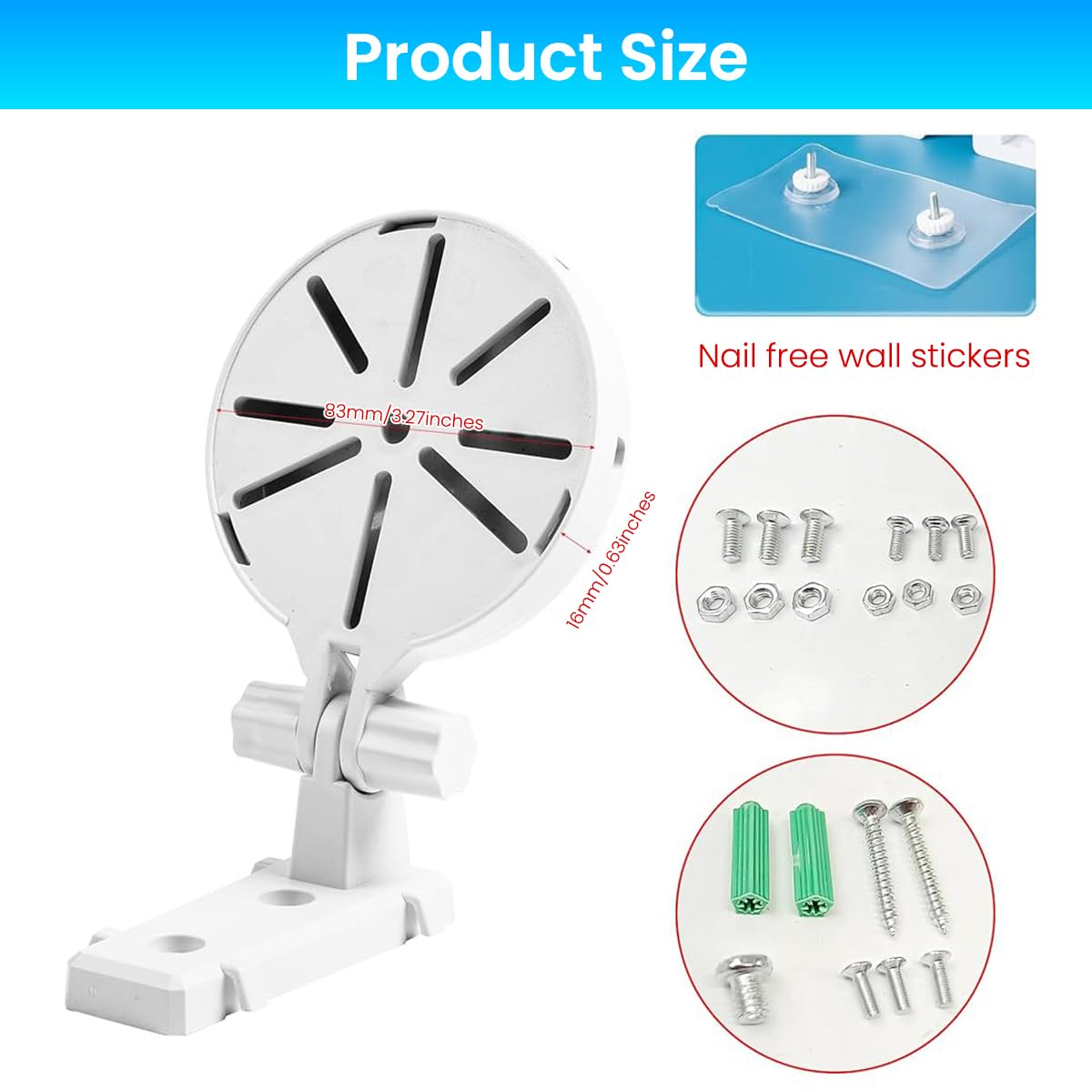 ZORBES Security Camera Wall Mount for Indoor and Outdoor Use with Adjustable Stand | 2PCS
