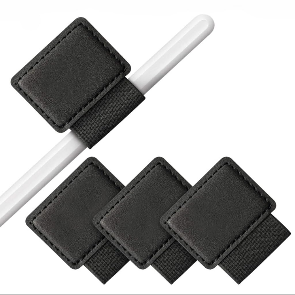 ZORBES® 4Pcs Pen Holder Self Adhesive Pen Holder Sleeve Elastic Sleeve Holder for Pen, Stylus Pens Universal Pen Sleeve Holder for Apple Pencil 1st & 2nd Generation, Stylus Pens, Writing Pen