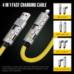 Verilux 4 in 1 Type C Cable for Fast Charging with E Marker Chip and 4.9ft Braided Design
