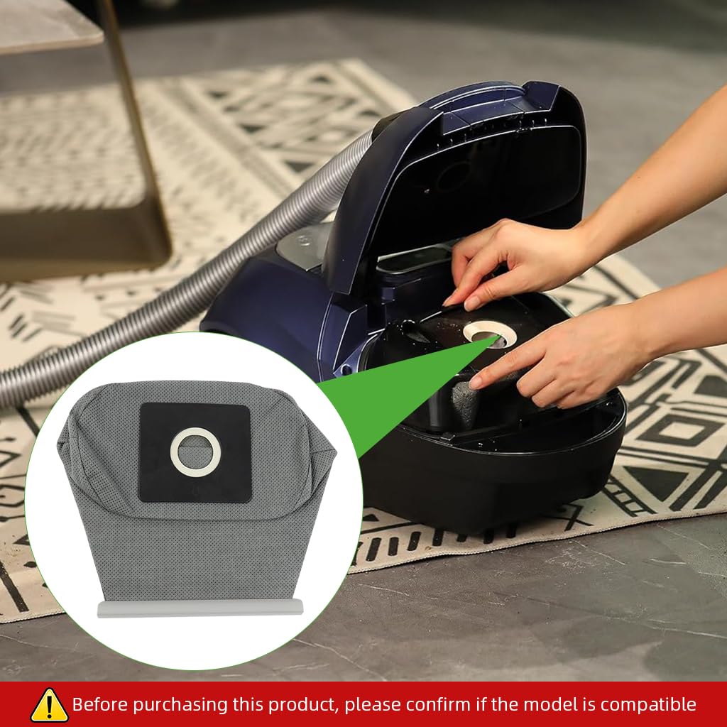Verilux Dust Bag for Philips and Electrolux Vacuum Cleaner 11x10cm | Reusable Non Woven Fabric Replacement