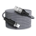 Verilux USB A to Lightning Cable for iPhone featuring 10ft length and 480Mbps data sync | braided nylon durability