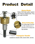 Verilux® Gold 5 Pcs Stainless Steel,Metal Alloy High Speed Hole Saw Drilling Tools Bit Set for Metal Sheet, Wood Piece, Plastic 16mm, 18mm, 20mm, 25mm, 30mm