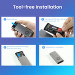 Verilux® M.2 NVME SSD Enclosure with Fan, USB 3.1 10Gbps Tool-Free M.2 SSD Enclosure Aluminum Alloy M.2 SSD Case Supports M, B&M Keys, Supports 2230/2242/2260/2280, Up to 2TB Capacity