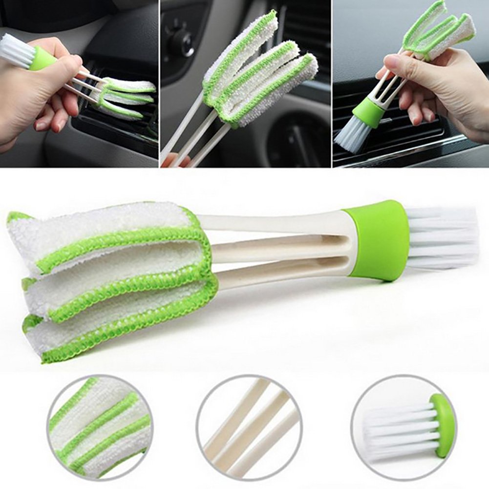 ZORBES® 7 Pcs of Auto Car Cleaning Brushes Set with Soft, Natural Boar Hair for Cleaning of Wheels, Engine, Interior, Air Vents, Emblems and Leather