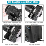 ZORBES® ACK-E10 Continuous Power Supply LP-E10 Camera Dummy Battery