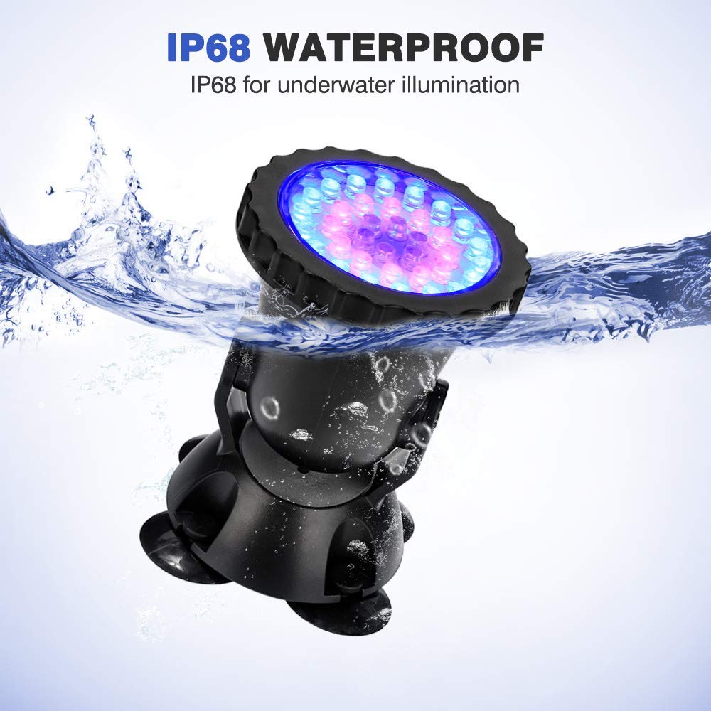 Garden Pond Waterproof Light 4W 36 Leds(2PCS, Multicolour)