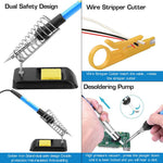 Serplex® Electric Soldering Kit, 60W High-Performance Solder Iron With 5 Diverse Tips & Adjustable Temperature, Fast Heating, Durable Silicon Grip For Electronics, DIY Crafts & Jewelry Repairs