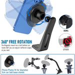 ZORBES® Magnetic Tripod Mount Holder for MagSafe Phone Magnetic Tripod Mount Adapter, 360° Rotatable Stand for iPhone 14/13/12 Smartphone Clip Adapter Magnetic Phone Tripod Mount (No Include Tripod)