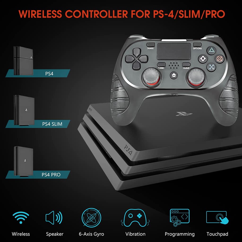 ZORBES® Wireless Gaming Controller Bluetooth Controller, Compatible with PS4 Controller for PC, Laptop, Android