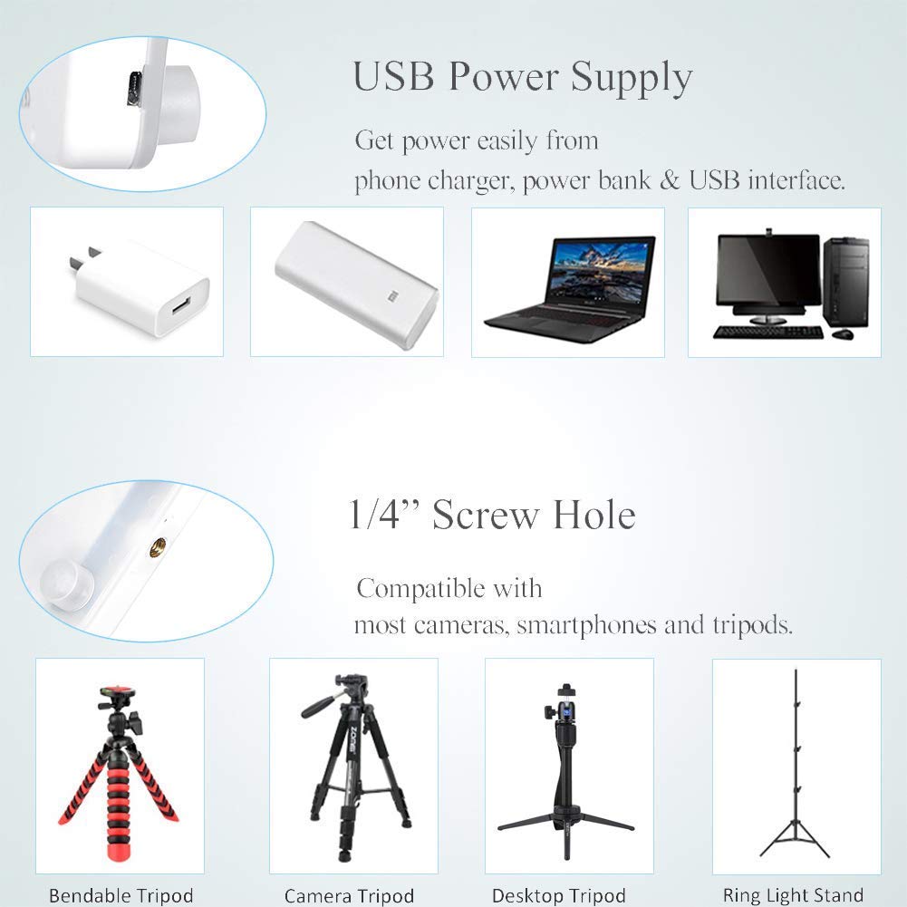 Verilux Ring Light for Video Conferences and Makeup featuring 10 in Design | Adjustable 3200–5500K Dimmable LED