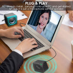 Verilux Conference USB Microphone for PC Laptop, Plug & Play Noise Cancellation Condenser Mic with 360 Omnidirection, Portable Condenser Microphone with Mute Key for Skype Online Class Windows Mac OS