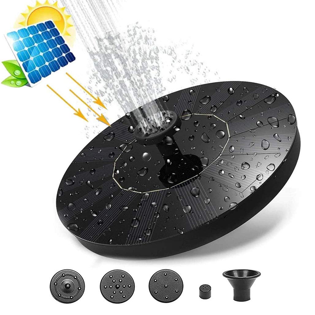 Verilux Solar Power Floating Water Pump Fountain (Black)