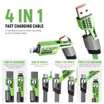 Verilux 4 in 1 USB C Charging Cable Green