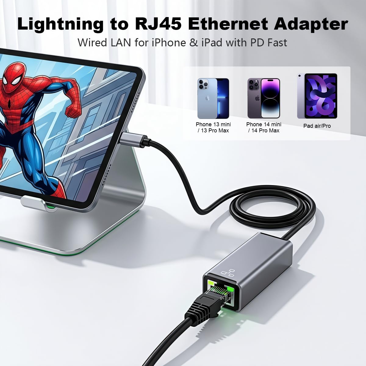 Verilux Lightning Ethernet Adapter for iOS