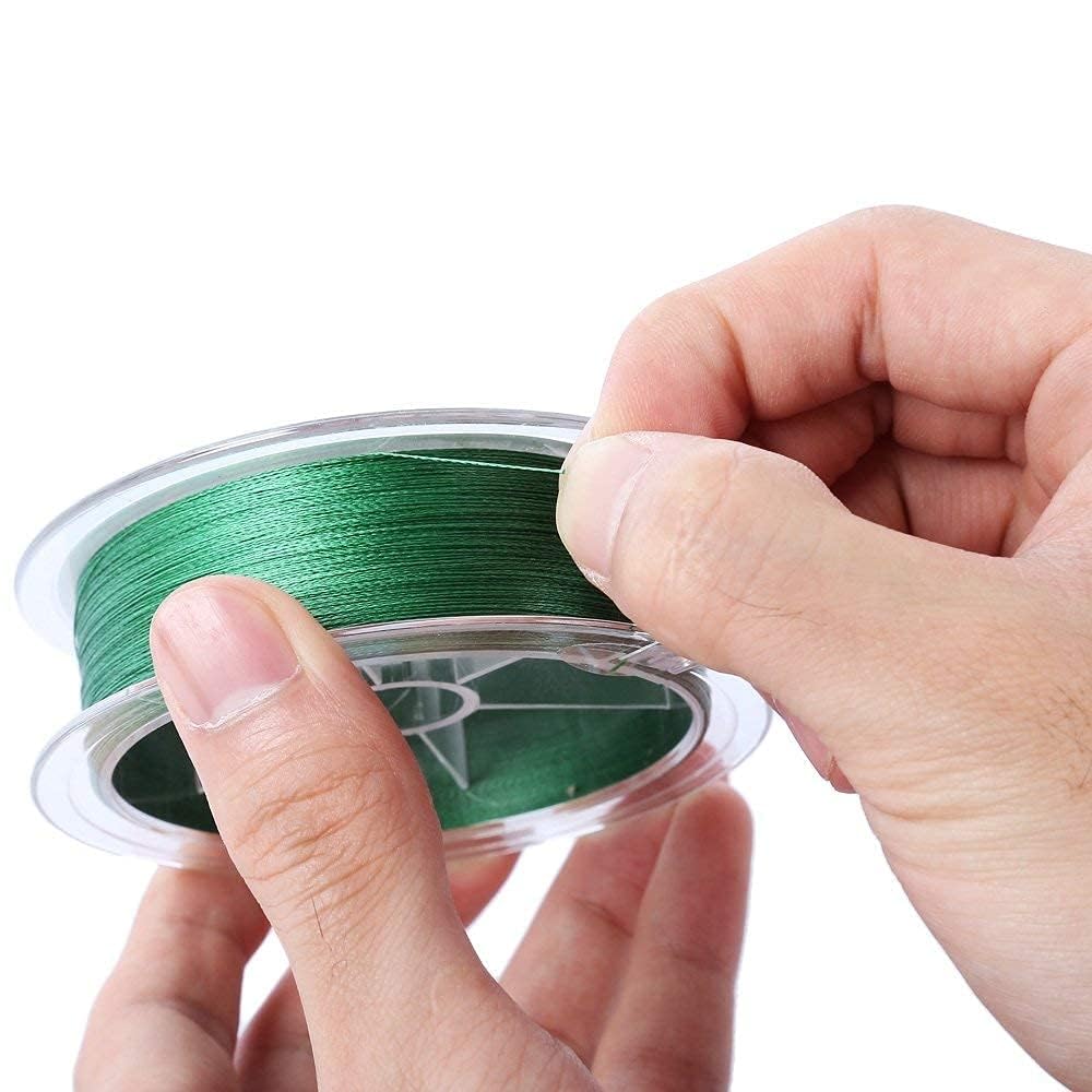 Proberos® Strong Durable 0.45mm 70LB 100M PE 4 Strands Monofilament Braided Fishing Line Angling Accessory (Green, Max Tension 31.7KG)