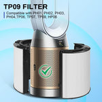 Verilux® 2 in 1 Filter for Dyson PH01, True HEPA Filter with Intergrated Activated Carbon Filter Universal Dual Functionality Replacement Filter Dyson PH, TP Series, for PH01 /07/10/, TP07/10 /09/06