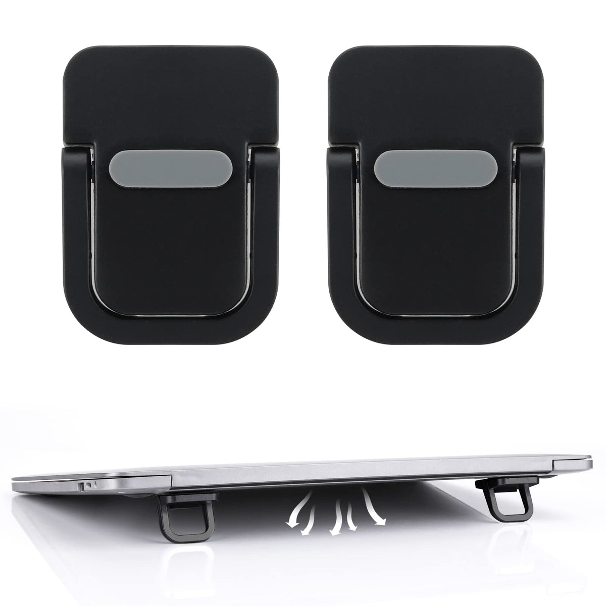 ZORBES® 2PCS Portable Keyboard Riser, Self-Adhesive Mini Laptop Stand Invisible Computer Keyboard Stand for Desk