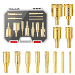 Serplex® Set of 12Pcs Diamond Drill Bit Hole Saw Kit for Ceramic & Tile, Multi-Size Diamond-Coated Hole Saw Set for Glass, Marble & Porcelain, Precision Cutting Bits with Storage Case