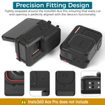 ZORBES® Silicone Protective Case for Insta360 Ace Pro Full Protection Silicone Skin Cover with Separate Anti-Scratch Lens Cover Travel Insta360 Ace Pro Case Cover with Hand Strap and Lanyard