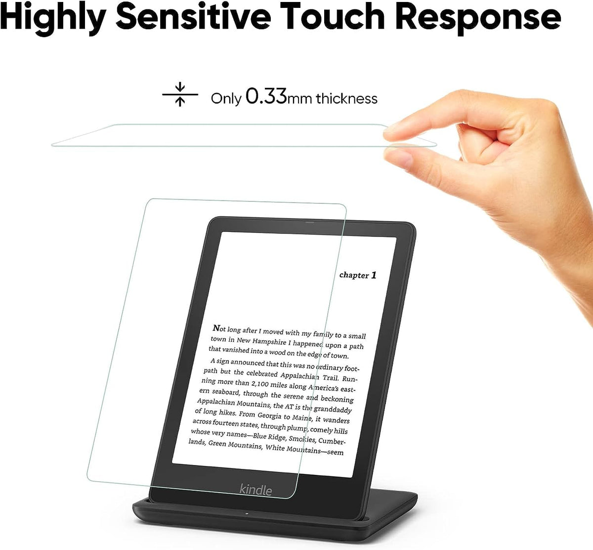 ZORBES® 2 Pack Screen Protector for Kindle Paperwhite 11th Generation 2021 or Kindle Paperwhite Signature Edition 6.8 inch, 9H Hardness Tempered Glass Screen Guard, HD Anti-glare Screen Protector