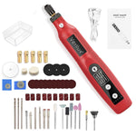 Verilux Rotary Tool Kit for DIY Crafting with 50 Accessories and LED Light | 5 Speed Cordless Design